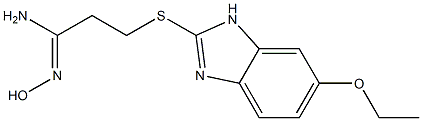 3-[(6-ethoxy-1H-1,3-benzodiazol-2-yl)sulfanyl]-N'-hydroxypropanimidamide 구조식 이미지