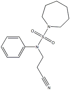 3-[(azepane-1-sulfonyl)(phenyl)amino]propanenitrile Structure