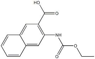 3-[(ethoxycarbonyl)amino]naphthalene-2-carboxylic acid 구조식 이미지
