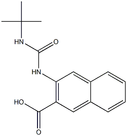 3-[(tert-butylcarbamoyl)amino]naphthalene-2-carboxylic acid Structure