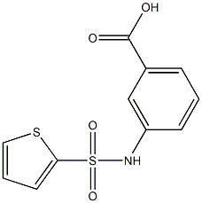 3-[(thien-2-ylsulfonyl)amino]benzoic acid 구조식 이미지