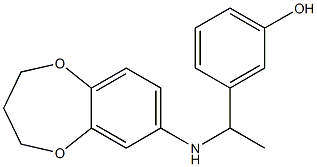 3-[1-(3,4-dihydro-2H-1,5-benzodioxepin-7-ylamino)ethyl]phenol Structure