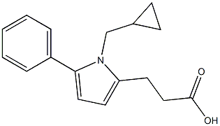 3-[1-(cyclopropylmethyl)-5-phenyl-1H-pyrrol-2-yl]propanoic acid Structure