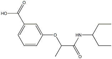 3-[1-(pentan-3-ylcarbamoyl)ethoxy]benzoic acid 구조식 이미지