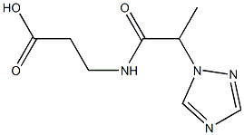 3-[2-(1H-1,2,4-triazol-1-yl)propanamido]propanoic acid Structure