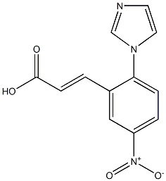 3-[2-(1H-imidazol-1-yl)-5-nitrophenyl]prop-2-enoic acid 구조식 이미지