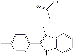 3-[2-(4-methylphenyl)-1H-indol-3-yl]propanoic acid 구조식 이미지