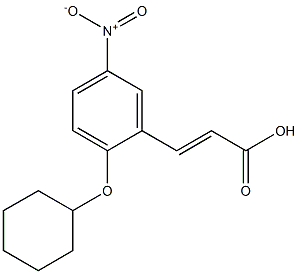 3-[2-(cyclohexyloxy)-5-nitrophenyl]prop-2-enoic acid Structure