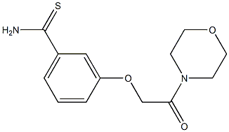 3-[2-(morpholin-4-yl)-2-oxoethoxy]benzene-1-carbothioamide 구조식 이미지