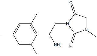 3-[2-amino-2-(2,4,6-trimethylphenyl)ethyl]-1-methylimidazolidine-2,4-dione 구조식 이미지