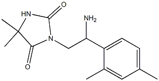 3-[2-amino-2-(2,4-dimethylphenyl)ethyl]-5,5-dimethylimidazolidine-2,4-dione 구조식 이미지