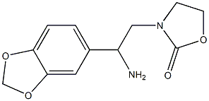 3-[2-amino-2-(2H-1,3-benzodioxol-5-yl)ethyl]-1,3-oxazolidin-2-one 구조식 이미지