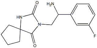 3-[2-amino-2-(3-fluorophenyl)ethyl]-1,3-diazaspiro[4.4]nonane-2,4-dione Structure