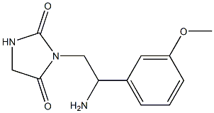 3-[2-amino-2-(3-methoxyphenyl)ethyl]imidazolidine-2,4-dione 구조식 이미지