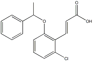 3-[2-chloro-6-(1-phenylethoxy)phenyl]prop-2-enoic acid Structure