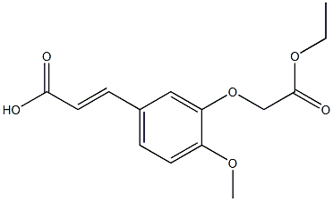 3-[3-(2-ethoxy-2-oxoethoxy)-4-methoxyphenyl]prop-2-enoic acid 구조식 이미지