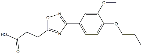 3-[3-(3-methoxy-4-propoxyphenyl)-1,2,4-oxadiazol-5-yl]propanoic acid Structure