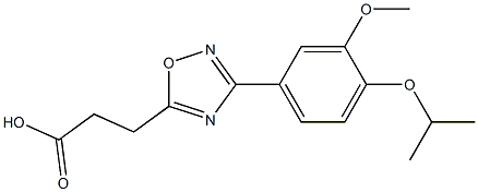 3-[3-(4-isopropoxy-3-methoxyphenyl)-1,2,4-oxadiazol-5-yl]propanoic acid 구조식 이미지