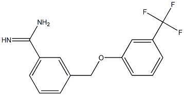 3-[3-(trifluoromethyl)phenoxymethyl]benzene-1-carboximidamide Structure