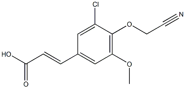 3-[3-chloro-4-(cyanomethoxy)-5-methoxyphenyl]prop-2-enoic acid Structure