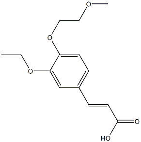 3-[3-ethoxy-4-(2-methoxyethoxy)phenyl]prop-2-enoic acid 구조식 이미지