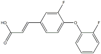 3-[3-fluoro-4-(2-fluorophenoxy)phenyl]prop-2-enoic acid 구조식 이미지