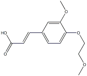 3-[3-methoxy-4-(2-methoxyethoxy)phenyl]prop-2-enoic acid 구조식 이미지