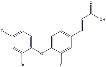 3-[4-(2-bromo-4-fluorophenoxy)-3-fluorophenyl]prop-2-enoic acid 구조식 이미지