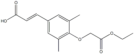 3-[4-(2-ethoxy-2-oxoethoxy)-3,5-dimethylphenyl]prop-2-enoic acid 구조식 이미지