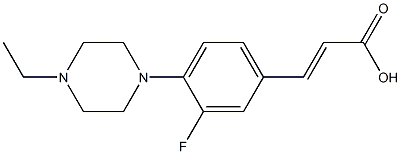 3-[4-(4-ethylpiperazin-1-yl)-3-fluorophenyl]prop-2-enoic acid 구조식 이미지