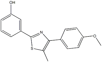 3-[4-(4-methoxyphenyl)-5-methyl-1,3-thiazol-2-yl]phenol 구조식 이미지