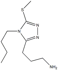 3-[4-butyl-5-(methylthio)-4H-1,2,4-triazol-3-yl]propan-1-amine Structure