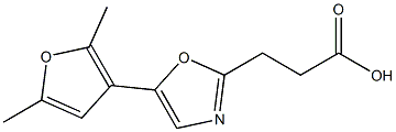 3-[5-(2,5-dimethylfuran-3-yl)-1,3-oxazol-2-yl]propanoic acid Structure