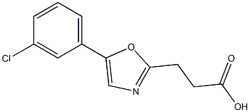 3-[5-(3-chlorophenyl)-1,3-oxazol-2-yl]propanoic acid 구조식 이미지