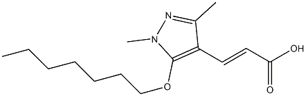 3-[5-(heptyloxy)-1,3-dimethyl-1H-pyrazol-4-yl]prop-2-enoic acid 구조식 이미지