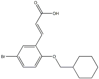 3-[5-bromo-2-(cyclohexylmethoxy)phenyl]prop-2-enoic acid Structure