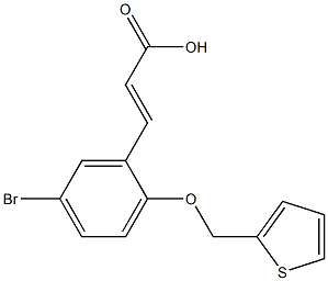 3-[5-bromo-2-(thiophen-2-ylmethoxy)phenyl]prop-2-enoic acid 구조식 이미지