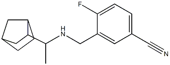 3-{[(1-{bicyclo[2.2.1]heptan-2-yl}ethyl)amino]methyl}-4-fluorobenzonitrile Structure