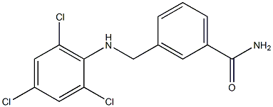 3-{[(2,4,6-trichlorophenyl)amino]methyl}benzamide 구조식 이미지
