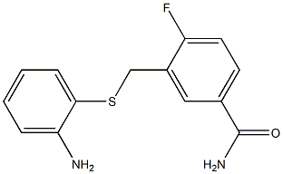 3-{[(2-aminophenyl)thio]methyl}-4-fluorobenzamide 구조식 이미지