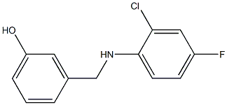 3-{[(2-chloro-4-fluorophenyl)amino]methyl}phenol Structure
