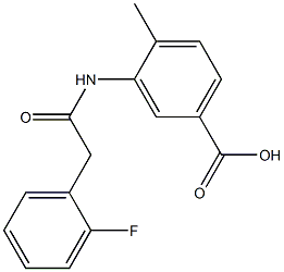 3-{[(2-fluorophenyl)acetyl]amino}-4-methylbenzoic acid Structure