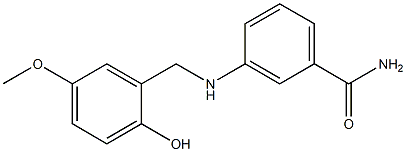 3-{[(2-hydroxy-5-methoxyphenyl)methyl]amino}benzamide 구조식 이미지