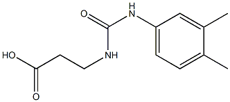 3-{[(3,4-dimethylphenyl)carbamoyl]amino}propanoic acid Structure