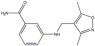 3-{[(3,5-dimethyl-1,2-oxazol-4-yl)methyl]amino}benzamide 구조식 이미지