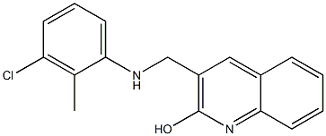 3-{[(3-chloro-2-methylphenyl)amino]methyl}quinolin-2-ol Structure