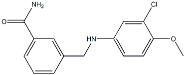 3-{[(3-chloro-4-methoxyphenyl)amino]methyl}benzamide Structure