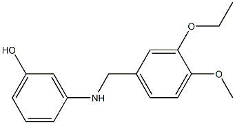 3-{[(3-ethoxy-4-methoxyphenyl)methyl]amino}phenol Structure