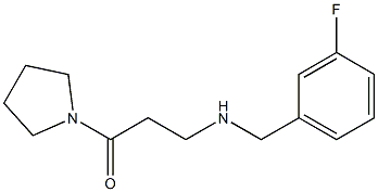 3-{[(3-fluorophenyl)methyl]amino}-1-(pyrrolidin-1-yl)propan-1-one Structure