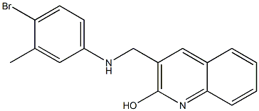 3-{[(4-bromo-3-methylphenyl)amino]methyl}quinolin-2-ol Structure